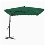 vidaXL Parasol met stalen paal 250x250 cm groen