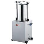 Hydraulische verticale worstenvuller in r.v.s., 25 liter, op wielen | Diamond | BSH-25B