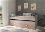 Jules kajuitbed (met onderbed en lades) - Oudroze - Trasman
