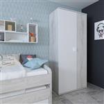 Jules 2-deurs kledingkast in wit - Trasman