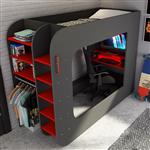 The Cube 5030 Gamingbed hoogslaper - 90x200 - Antraciet - Trasman