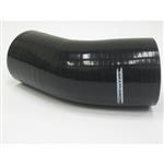 45 Graden bochten met verloop silicone - Blauw, 70-63mm