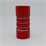 Dubbele balg koppelstukken silicone - Rood, 60mm
