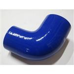 90 Graden bochten met verloop silicone - Blauw, 76-60mm