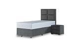 1 persoons Opberg Boxspring Antraciet