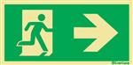 Exit pictogram Rechts Horizontaal | 65x35 mm