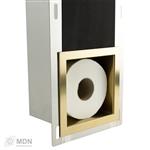 Gouden inbouw closetrolhouder voor 6 toilet rollen