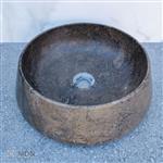 Ronde waskom marmer bruin Mokka Brown