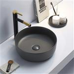 Gekleurde ronde waskom mat antraciet
