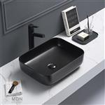 Gekleurde rechte waskom mat zwart