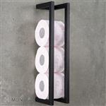 Mat zwarte reserve rolhouder rekje voor toiletrollen