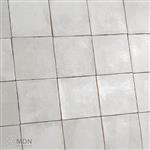 Mat witte handvorm tegels cotton white 13x13-59m²