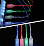 LED galaxy data kabel micro USB oplader laad + LED S20 S21 A51 A52