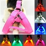 Honden tuigje tuig harnas hondentuigje LED S/M/L/XL *7 kleuren*