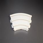 Gordijnrail kunststof hoek 3 rij 45 graden