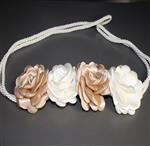 Embrasse bloem wit-goud