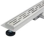 RVS douchegoot met flens 100 cm