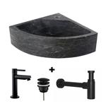 Fontein hardsteen Saniflex Corner black edition