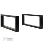 Ophangbeugel ZWART gepolijst RVS tbv wastafel bladen