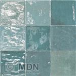 Handvorm tegels met schakering 10x10 Zellige verde-64.5m²