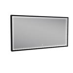 Rechthoekige condensvrije LED-spiegel 1200x600 matzwart