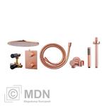 Inbouw regendouche set rond type 503 geborsteld koper (30cm)