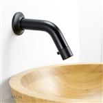 Inbouw koud water toiletkraan mat zwart gebogen