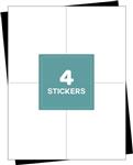A4 stickervellen 400 etiketten - verzendetiketten (105mm x 148mm) 4 etiketten per vel