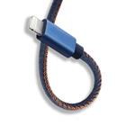 Iphone Jeans Lightning kabel 1 meter blauw
