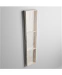 MONDIAZ EASY Nis 149,5x29,5cm in solid surface kleur Ostra. 3 vakken  geschikt voor in- of opbouw