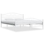 vidaXL Bedframe metaal wit 140x200 cm