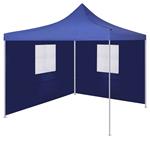 vidaXL Vouwtent met 2 wanden 3x3 m blauw