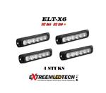 ELT-X6 LED Flitser 6x3 Watt ECER65 K2 IP67 12/24V Set 4 Stuks ** Aanbieding **