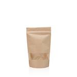 Lamizip Kraft Paper Stazakken met venster 100 mm x 195 mm Bruin