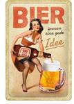 Bier immer eine gute idee reclamebord