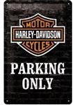 Harley-Davidson parking only reclamebord