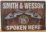 Smith & wesson spoken here reclamebord