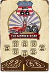 Route 66 the mother road reclamebord