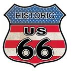 Historic route 66 reclamebord