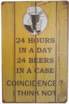 24 hours 24 beer Reclamebord