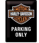 Harley-davidson reclamebord parking only