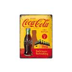 Coca Cola delicious refreshing reclamebord relief 40x30 cm