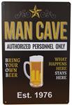 Man Cave est 1976 reclamebord