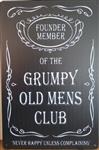 Grumpy old mens club reclamebord