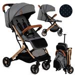 MoMi Wandelwagen - compacte lichtgewicht Buggy - Estelle - Gray-Gold (geschikt van 6mnd - 15kg)