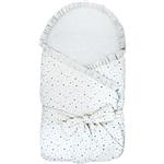 Bubaba Nanny Bag wikkeldeken - Draagdoek - Lovely Hearts - Beige (0-6mnd)