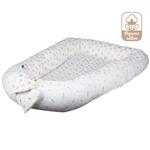 Bubaba Organic Babynest - omkeerbaar - Beige & Aquarel (95x60cm)