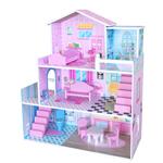 Free Play Houten Poppenhuis - Roze