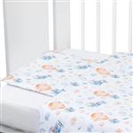 Bubaba 2-delige dekbedovertrek - aankleding voor 60x120 ledikant - Bunny Sky Life