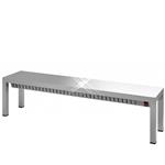 Rvs etagère verwarmd 1 hoog 1600x300x400 mm